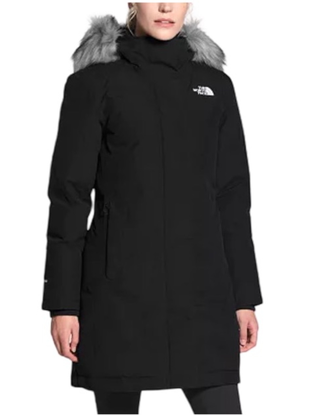 The North Face Women's Black Parka with Faux Fur-Trim Hood 3X Plus Size
